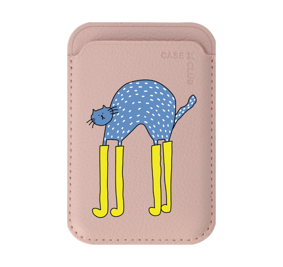 blue cat with yellow boots