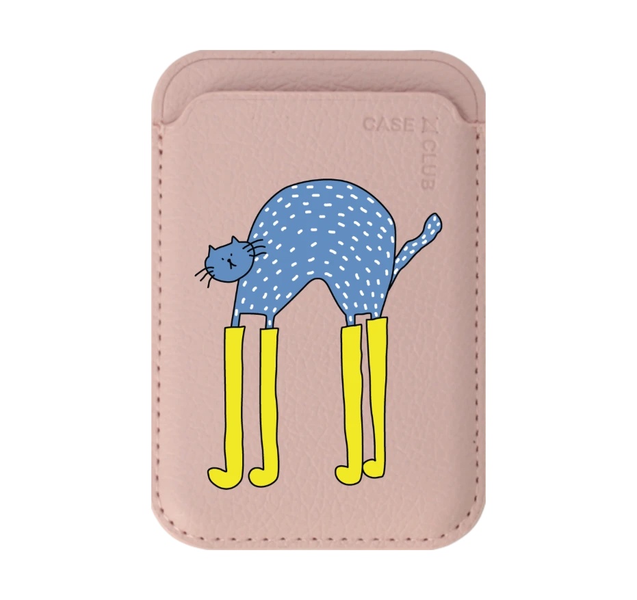 blue cat with yellow boots