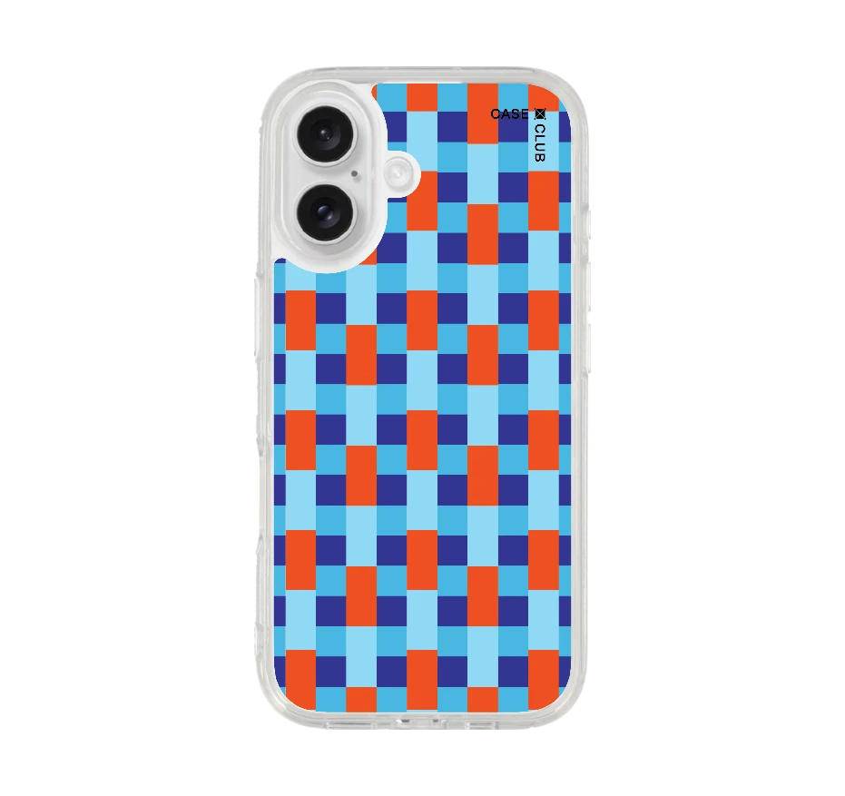 orange & blue multi color tile