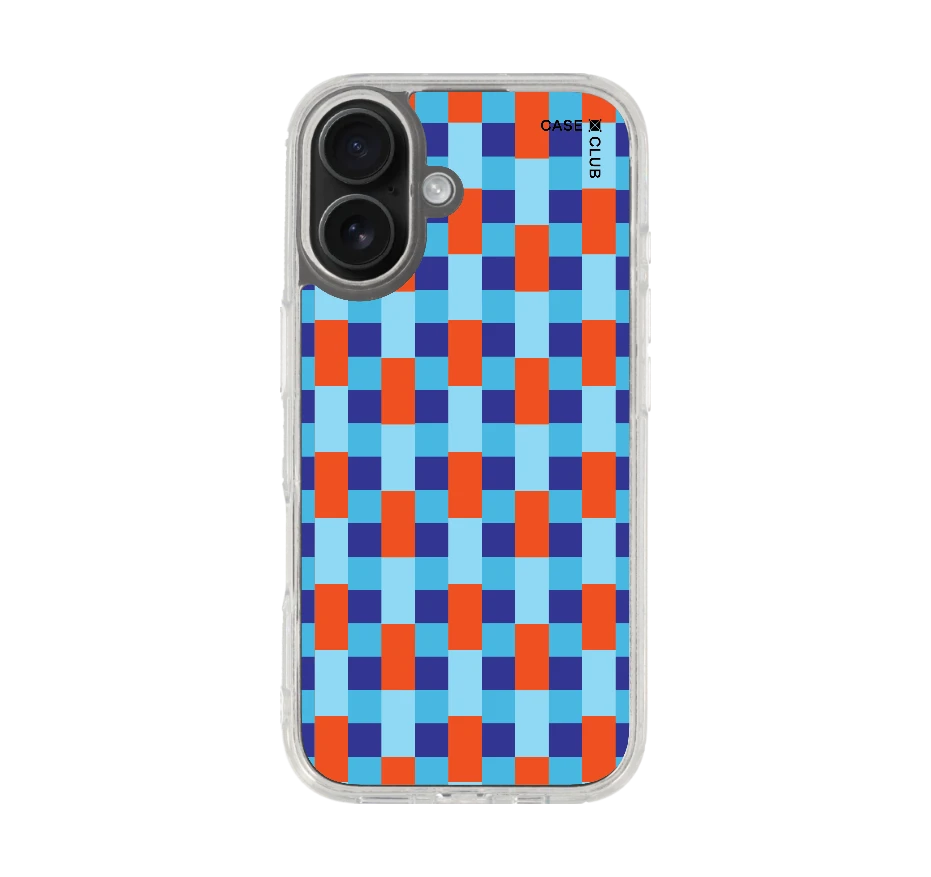 orange & blue multi color tile