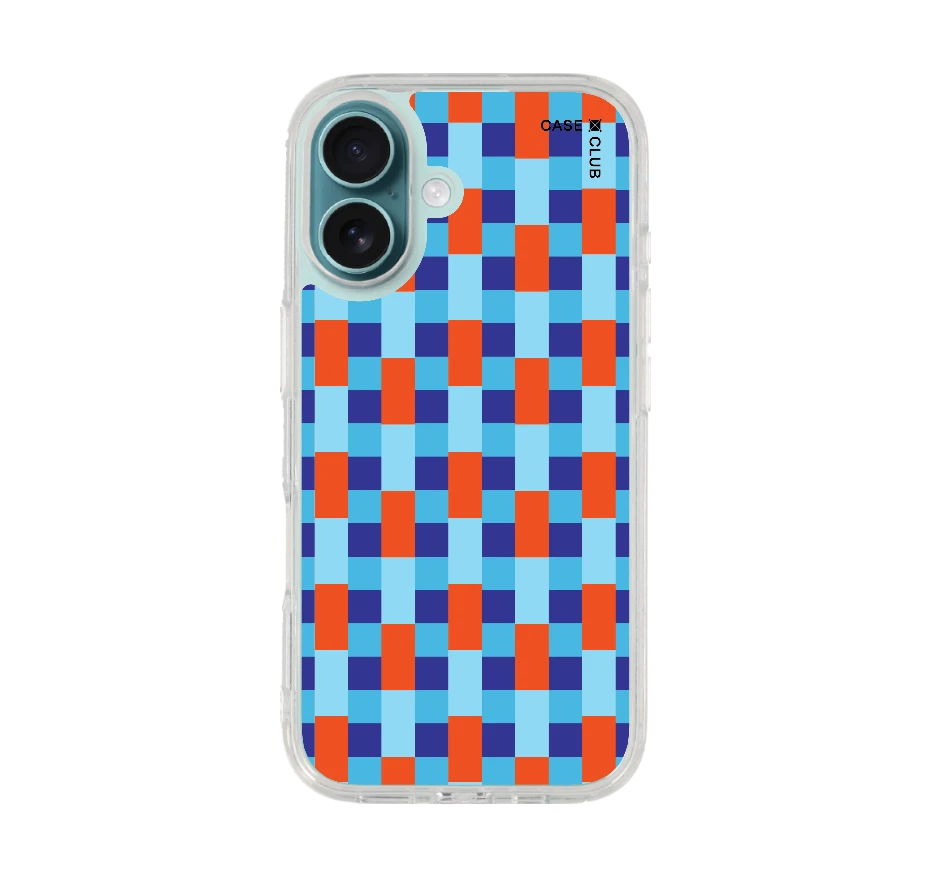 orange & blue multi color tile