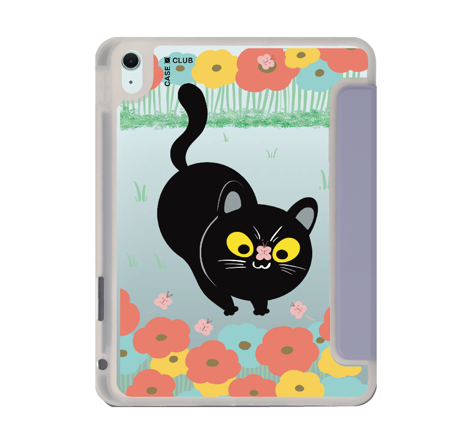 flower black cat