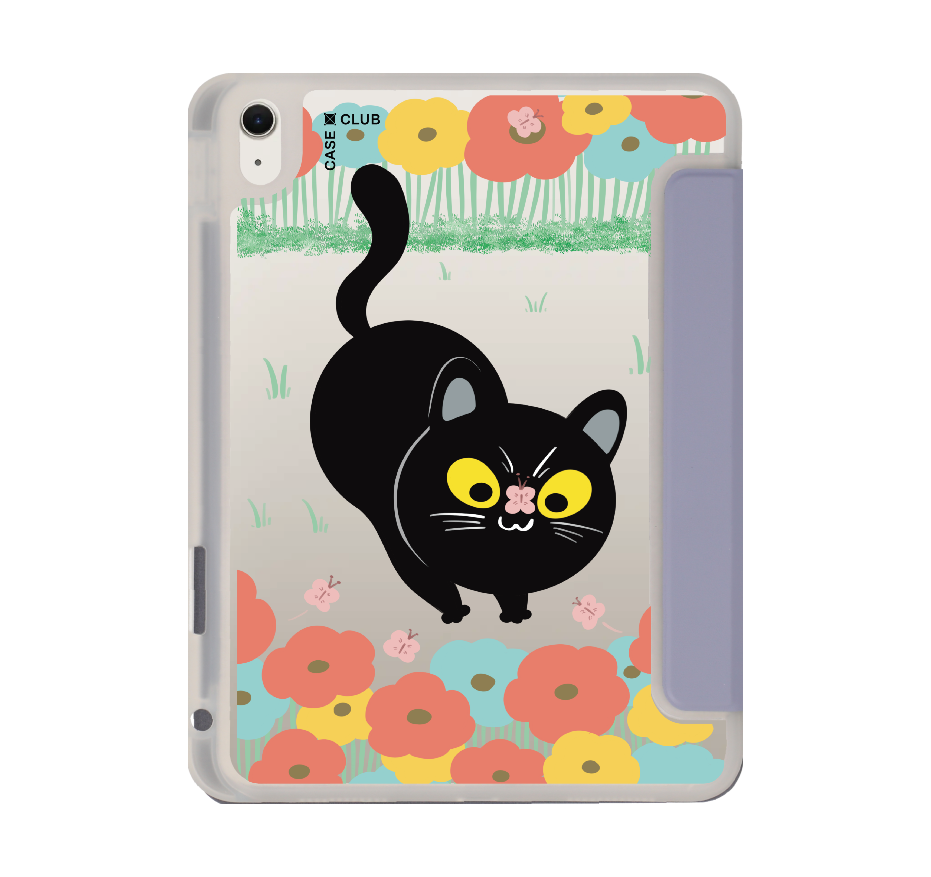 flower black cat