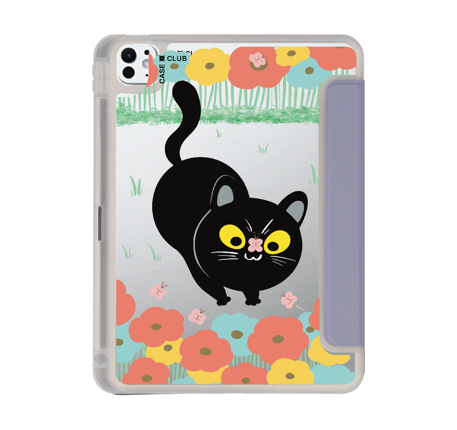 flower black cat