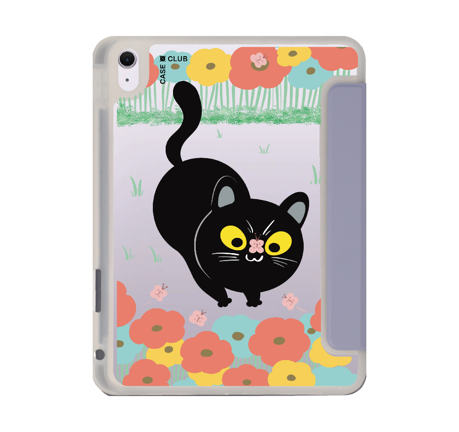 flower black cat