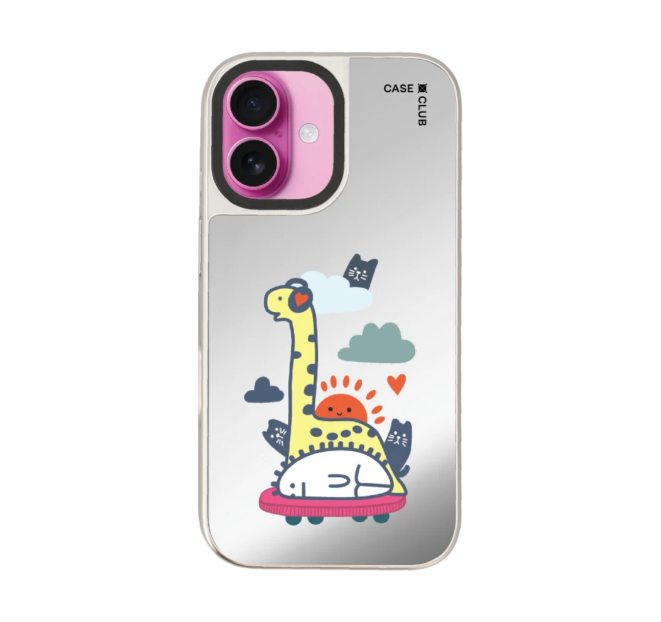 brachiosaurus on headphone