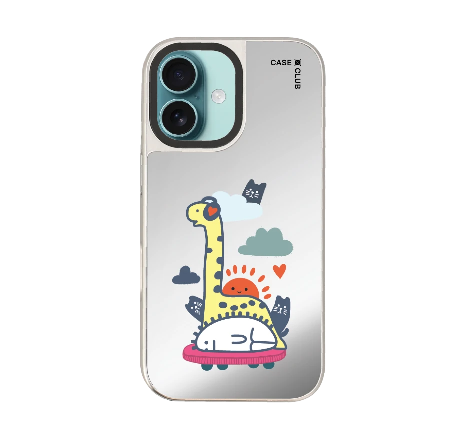 brachiosaurus on headphone