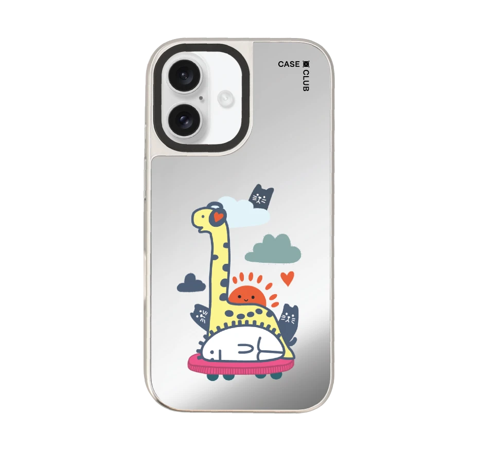 brachiosaurus on headphone