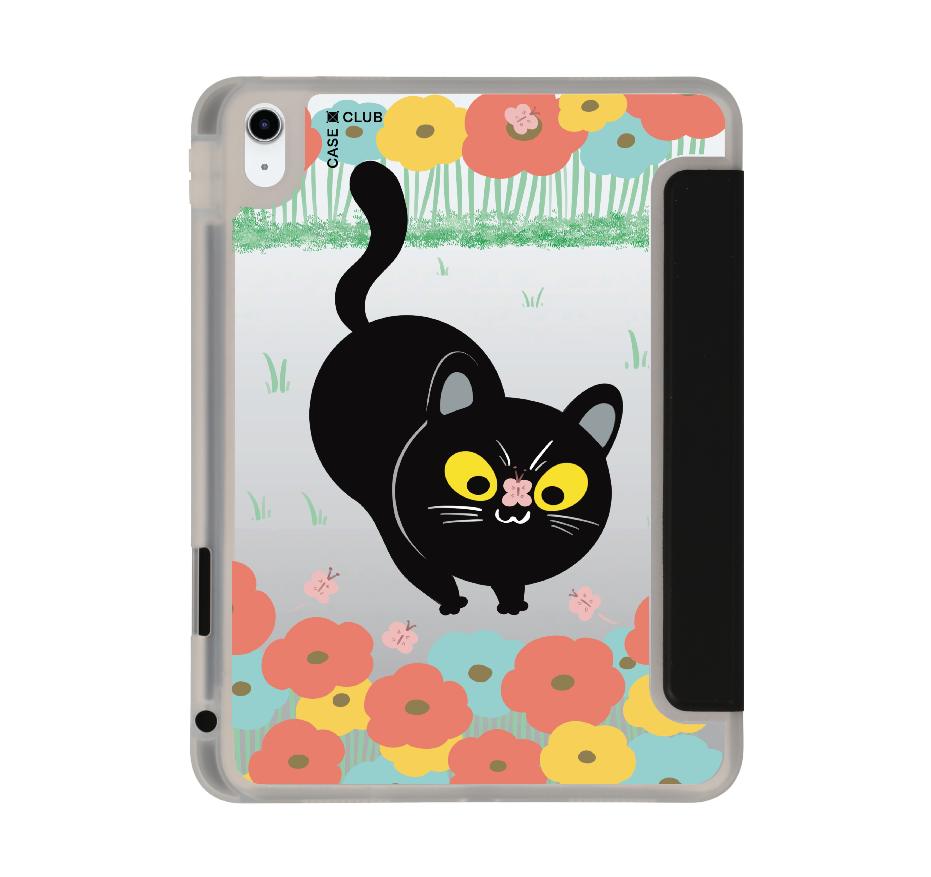 flower black cat