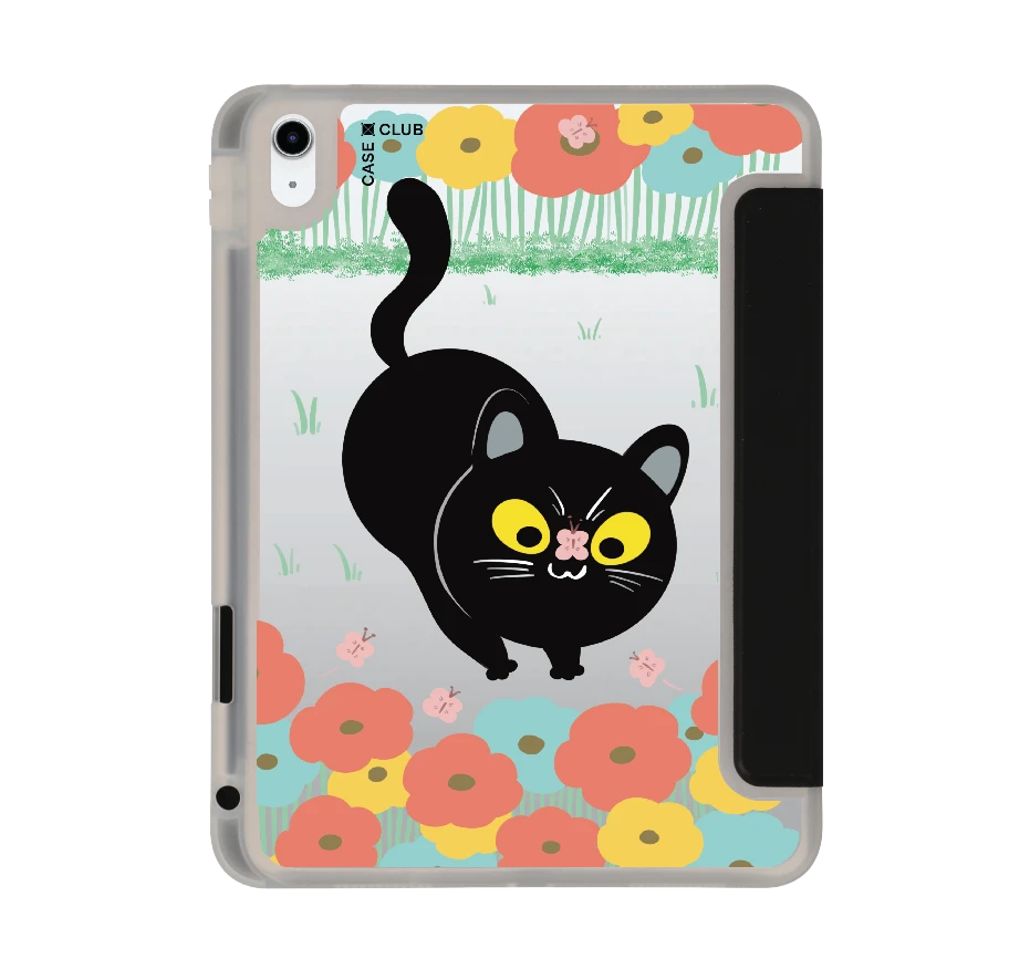 flower black cat