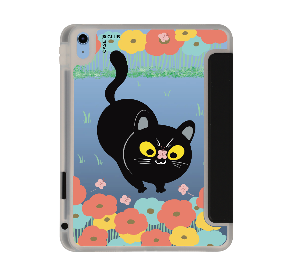 flower black cat
