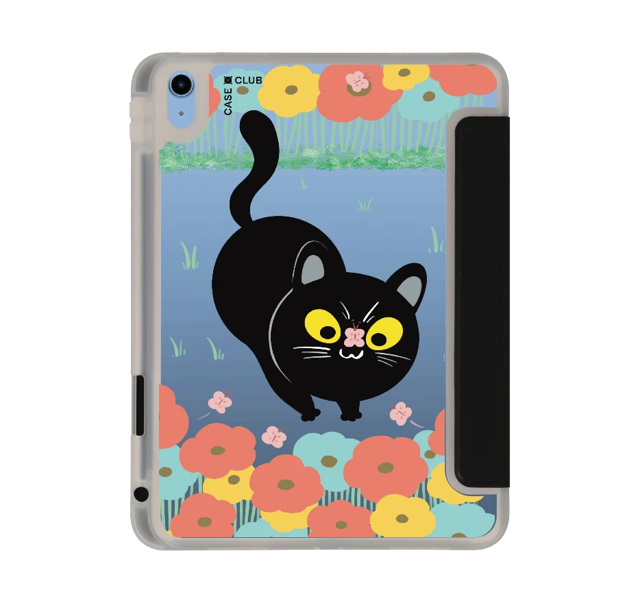 flower black cat