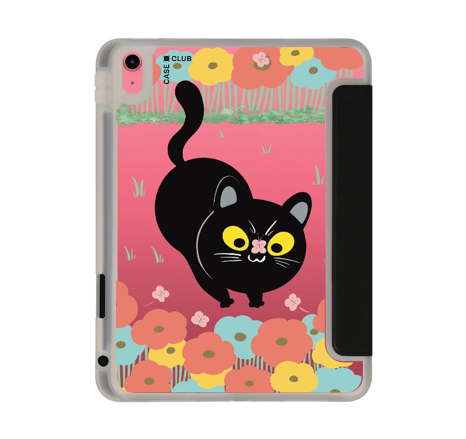 flower black cat