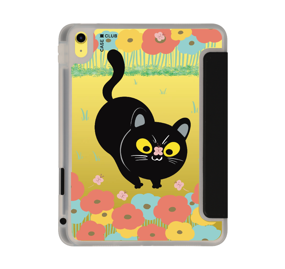 flower black cat