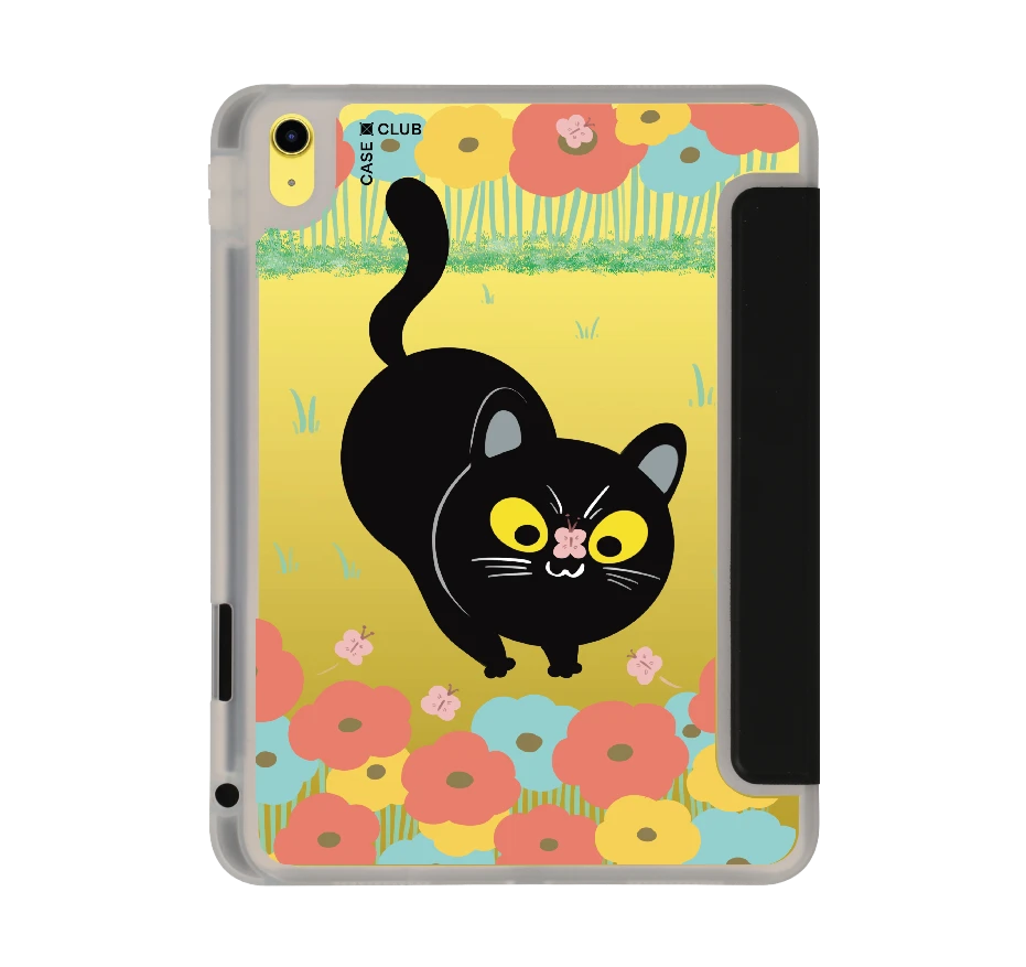 flower black cat