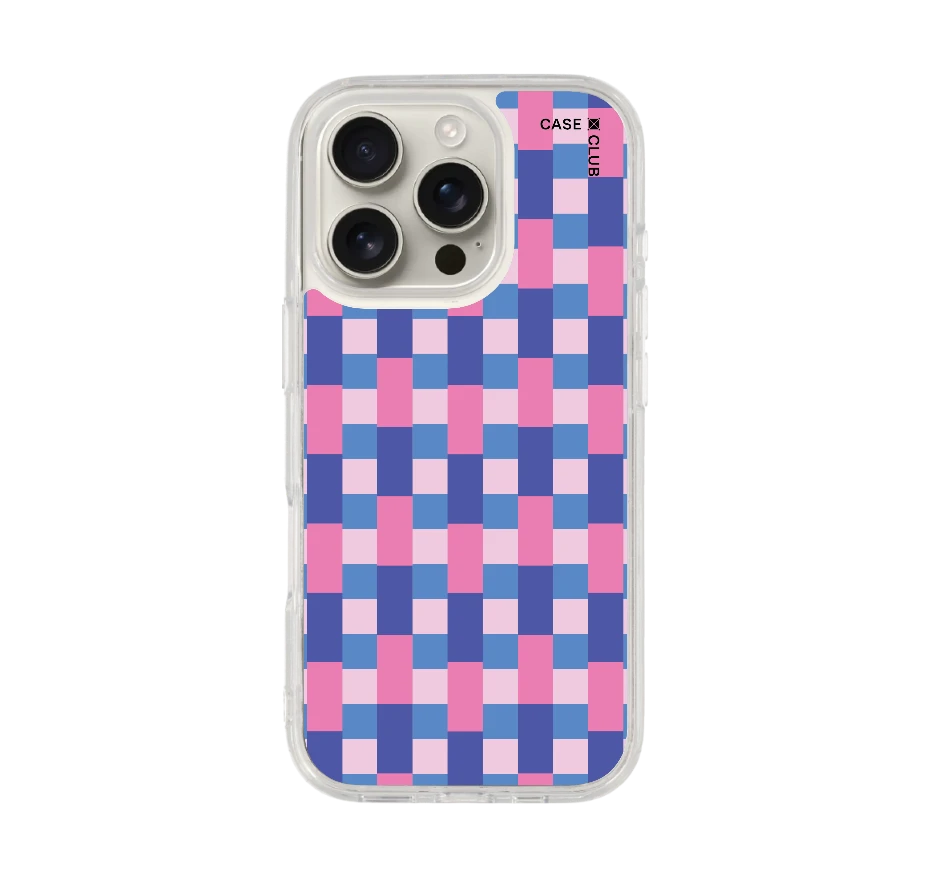 blue & pink multi color tile