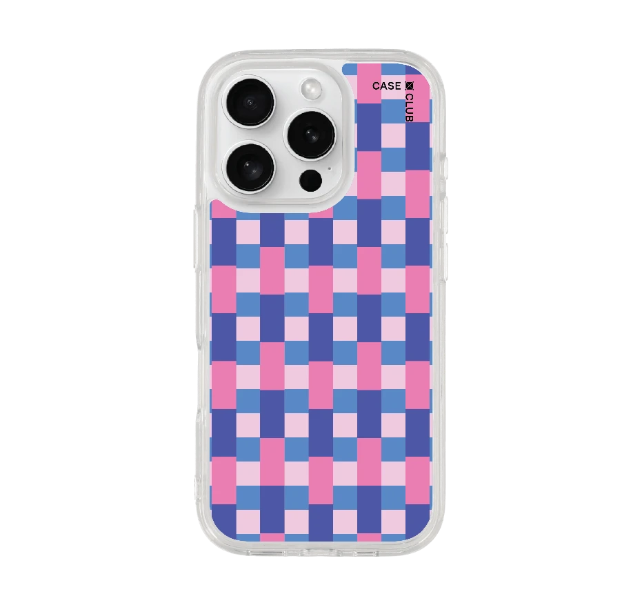 blue & pink multi color tile