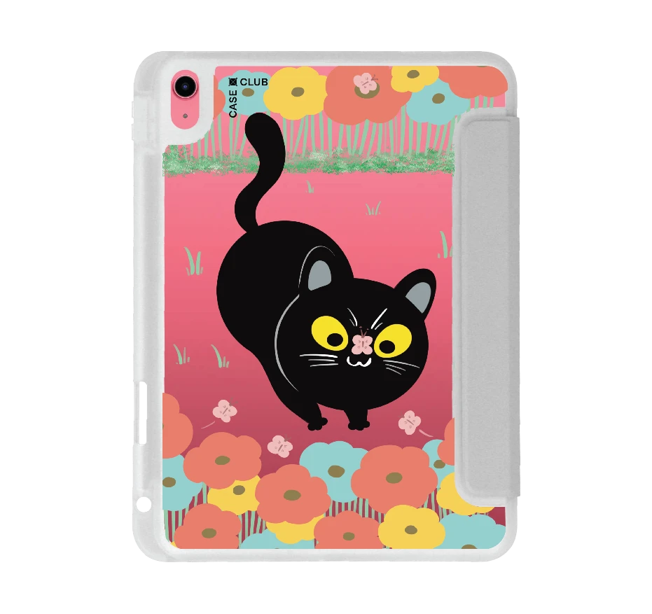 flower black cat