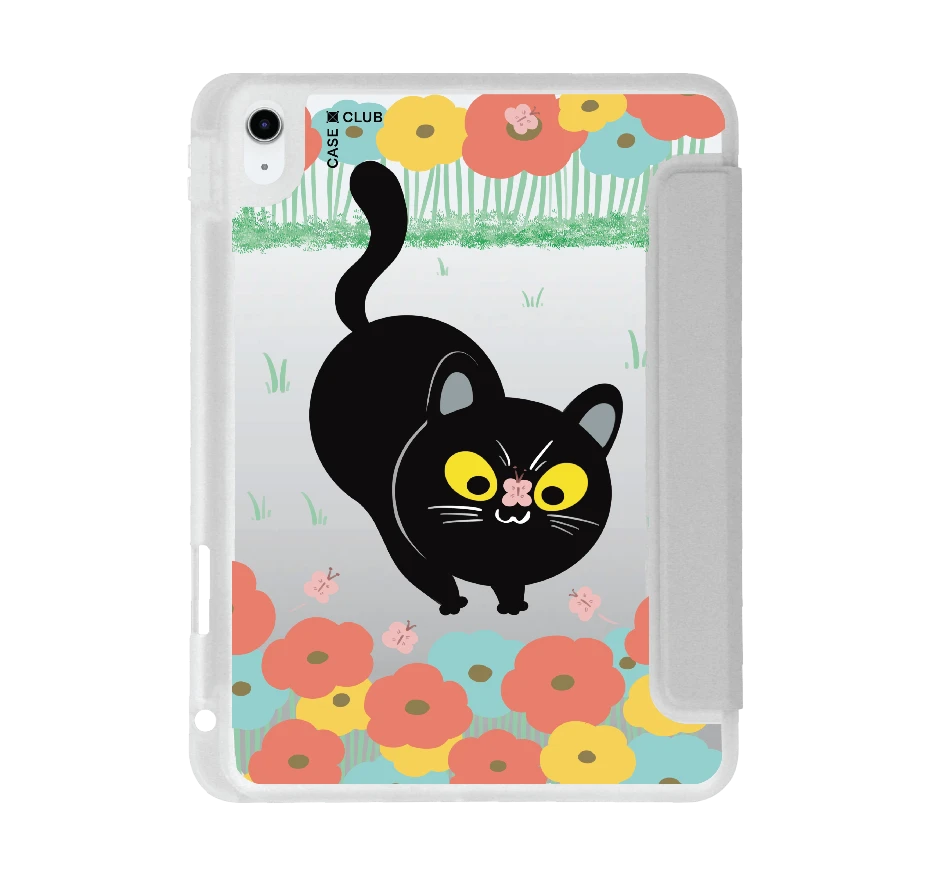 flower black cat