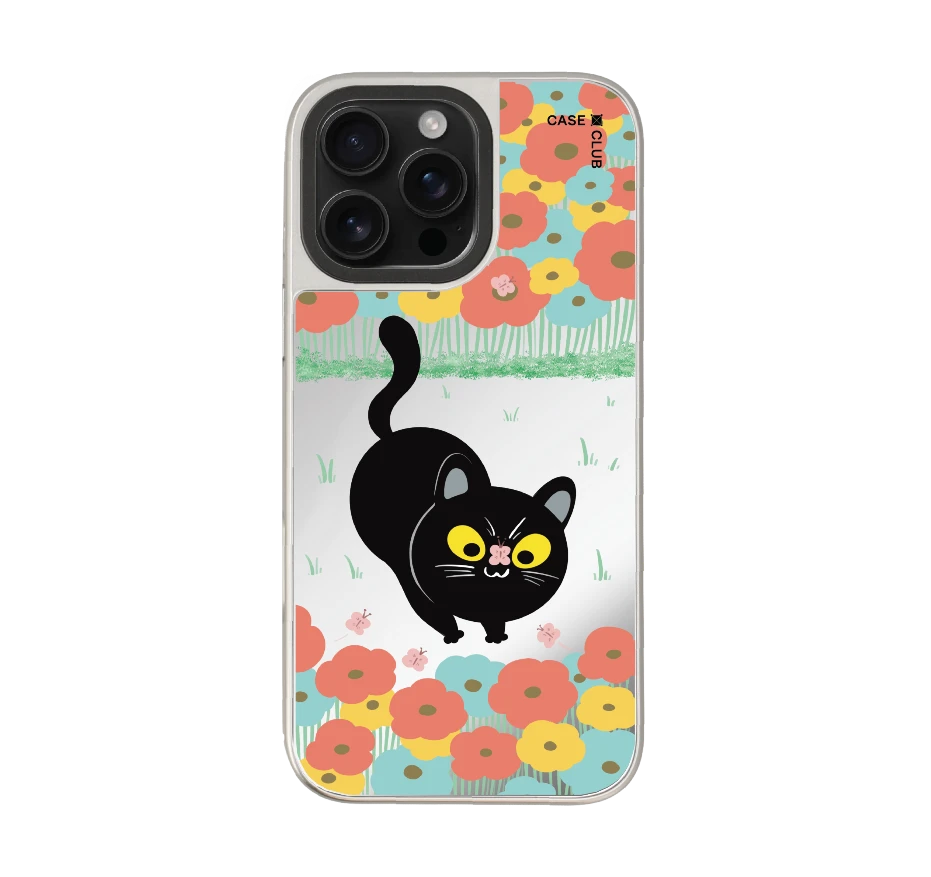 flower black cat