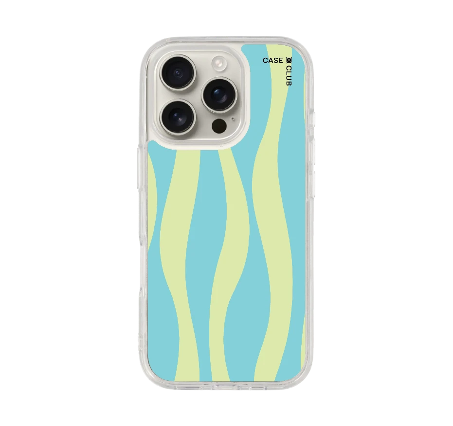 green & blue wavy pattern