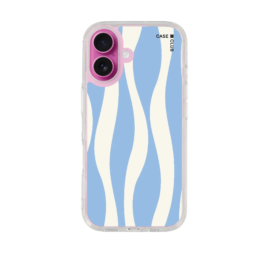 white & blue wavy pattern