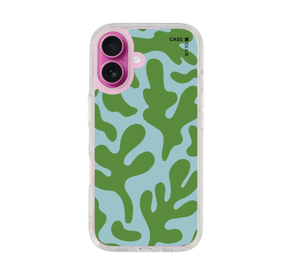 blue & green abstract freeform pattern