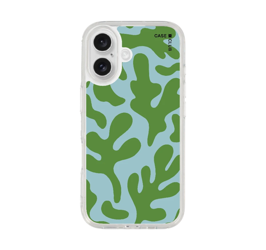 blue & green abstract freeform pattern