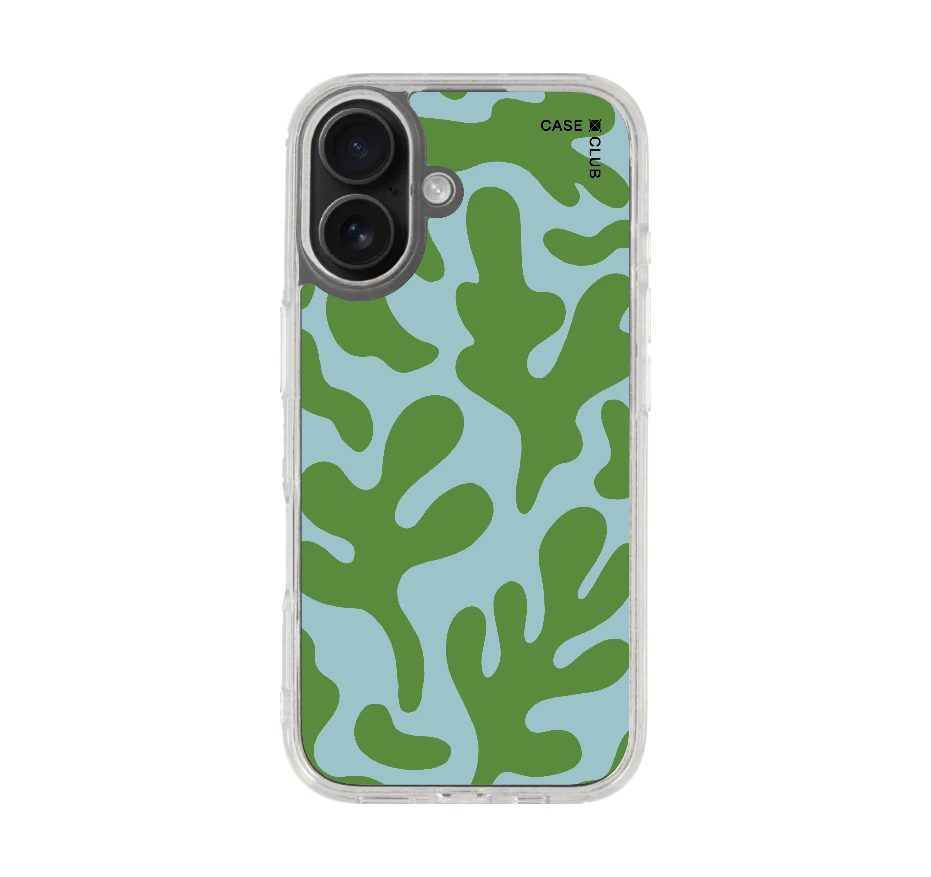blue & green abstract freeform pattern
