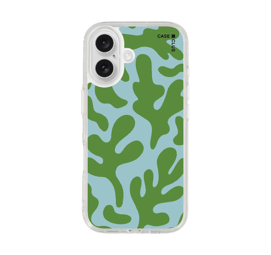 blue & green abstract freeform pattern