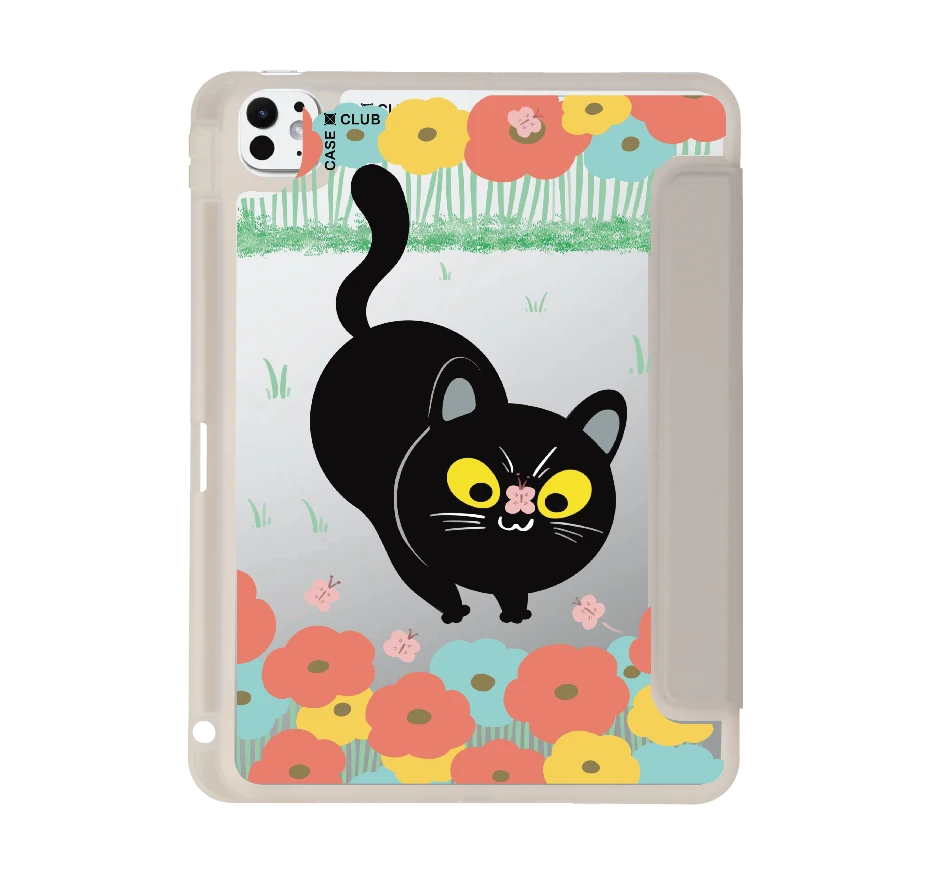 flower black cat