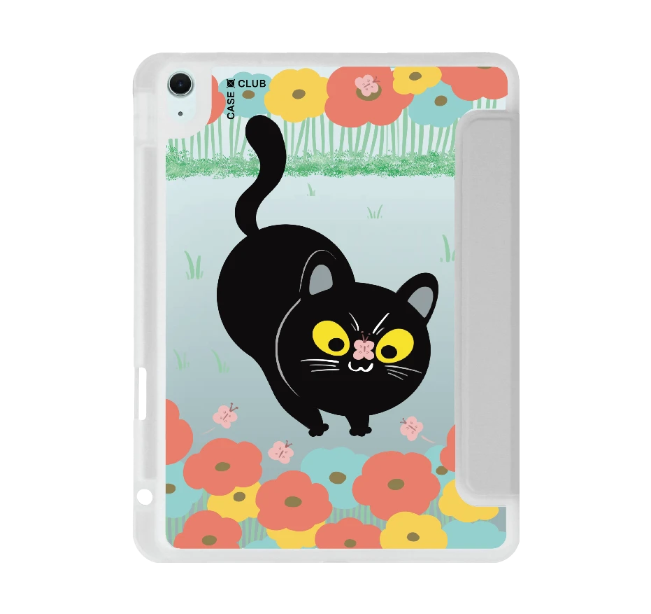 flower black cat