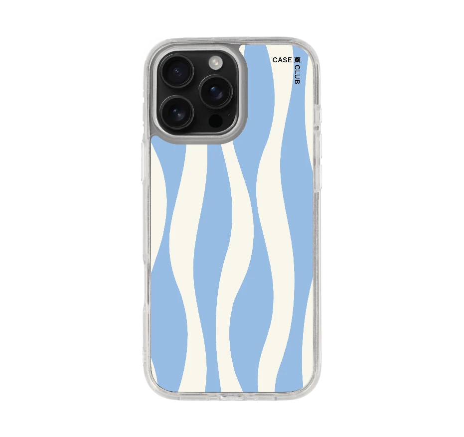 white & blue wavy pattern