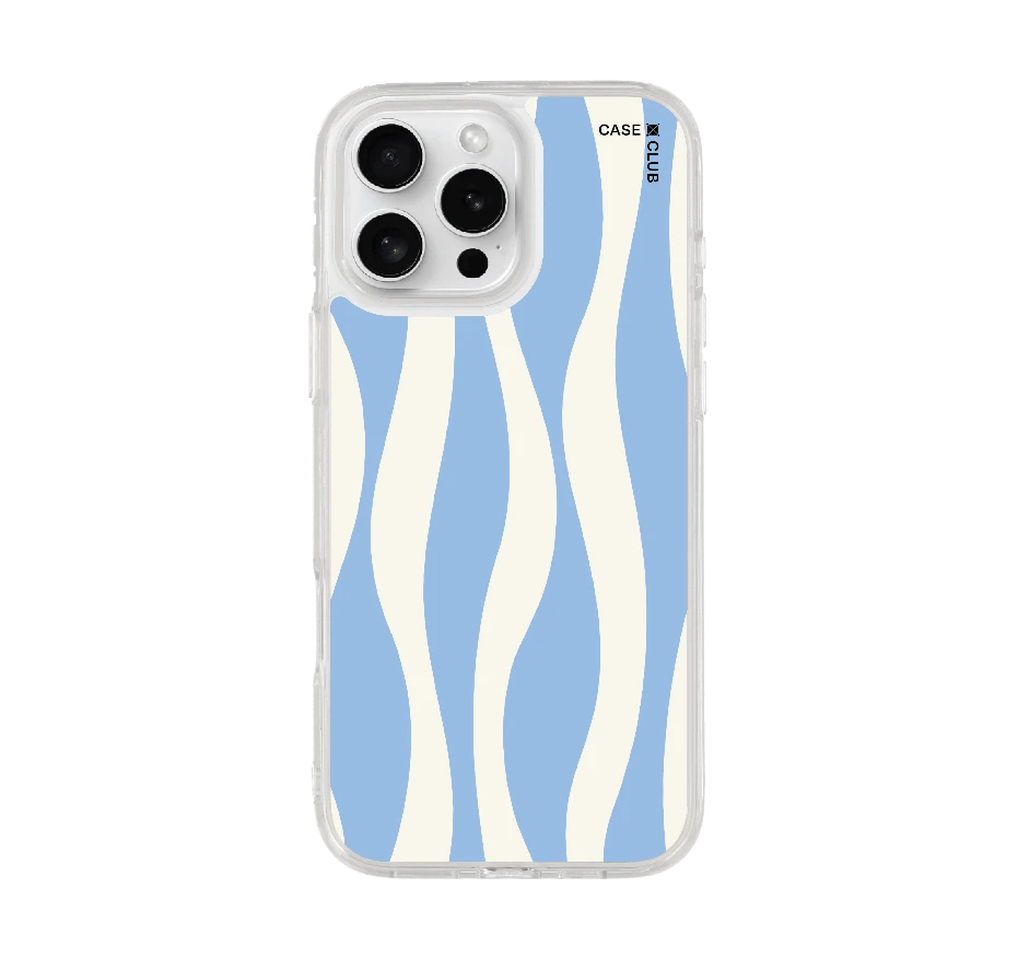 white & blue wavy pattern