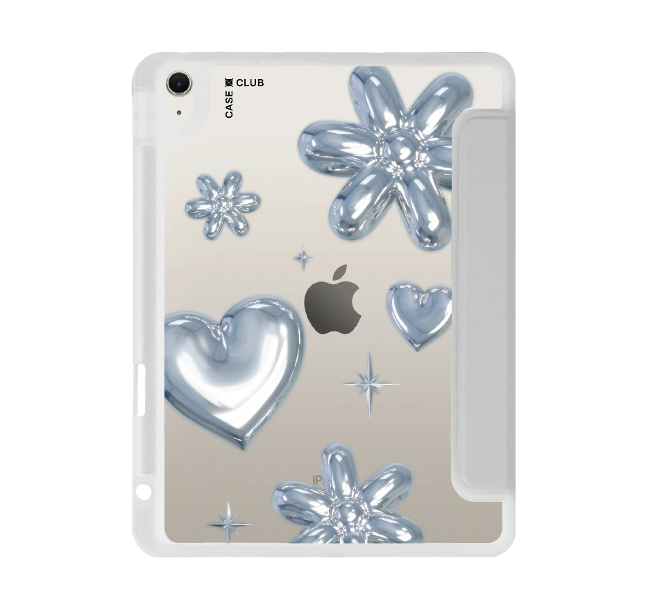 flower & heart metallic balloons