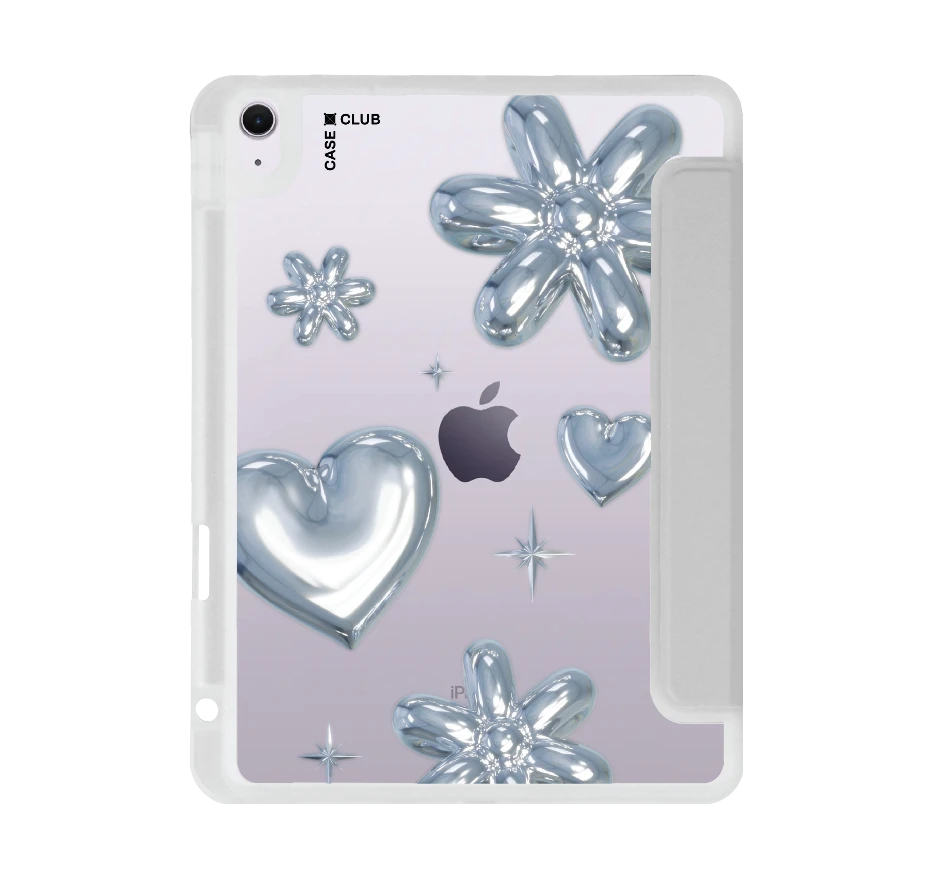 flower & heart metallic balloons