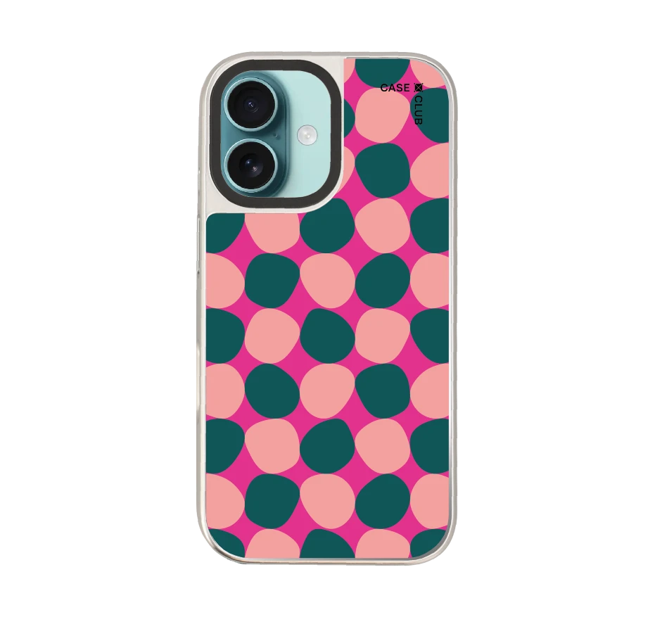 hot pink stack polka dots