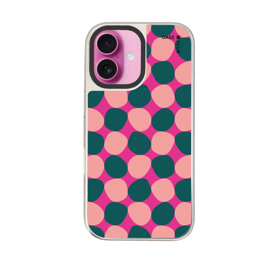 hot pink stack polka dots