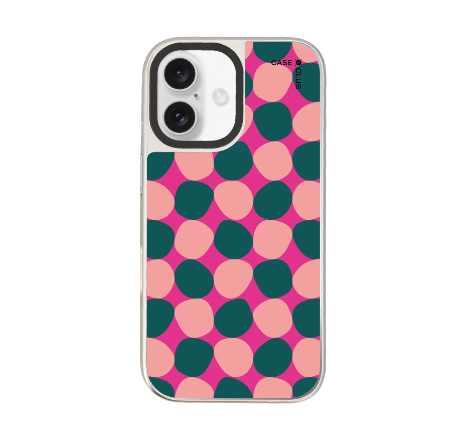 hot pink stack polka dots