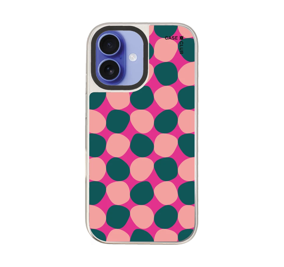 hot pink stack polka dots