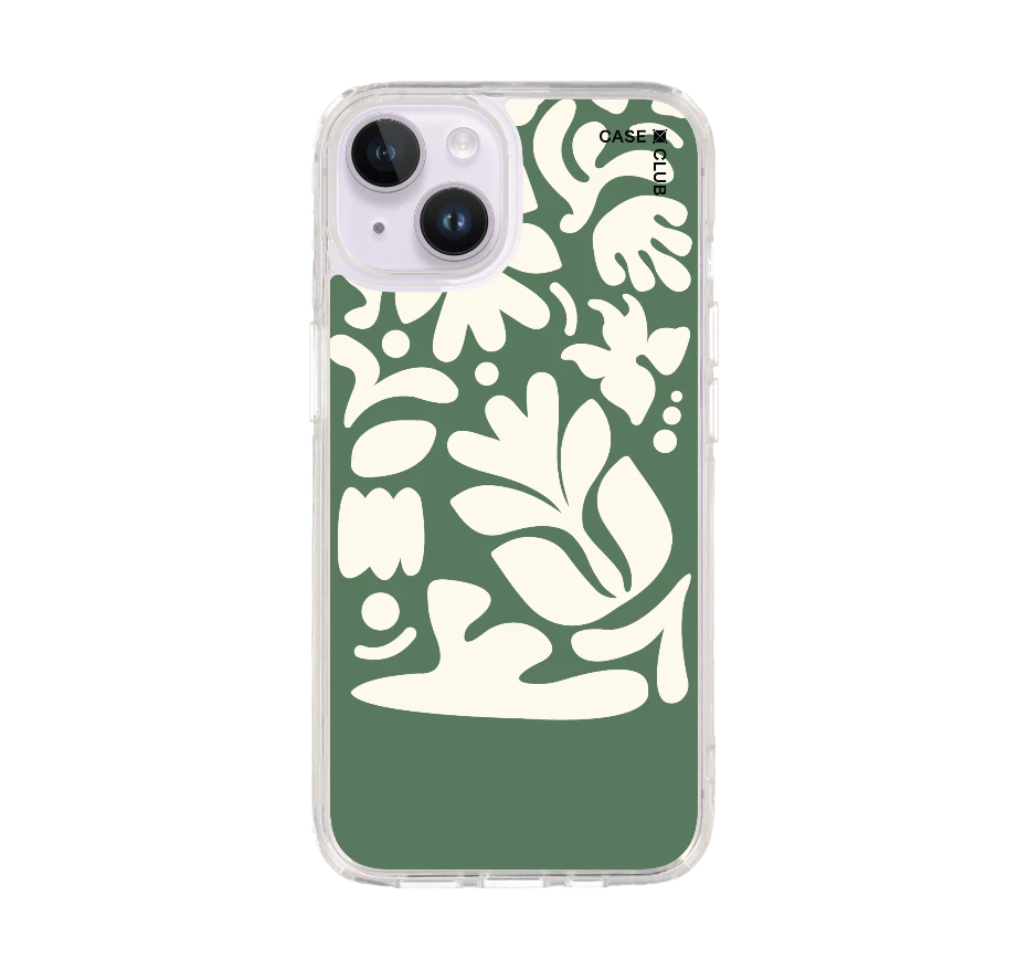 abstract green flower pattern