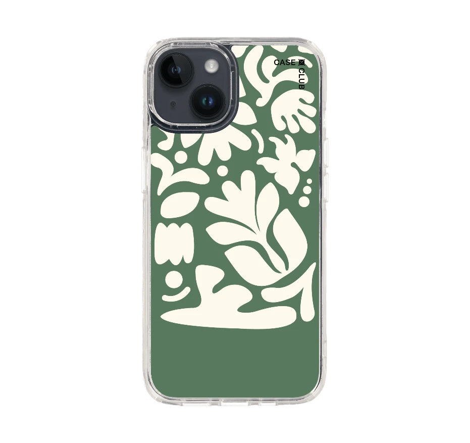 abstract green flower pattern