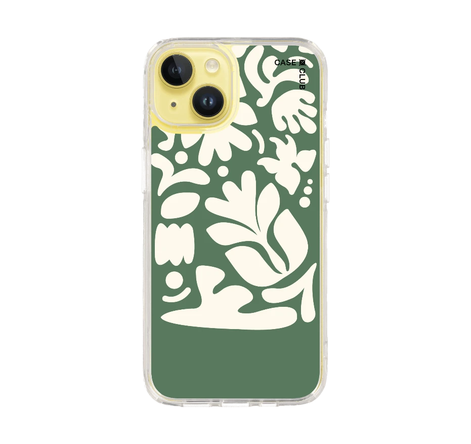 abstract green flower pattern