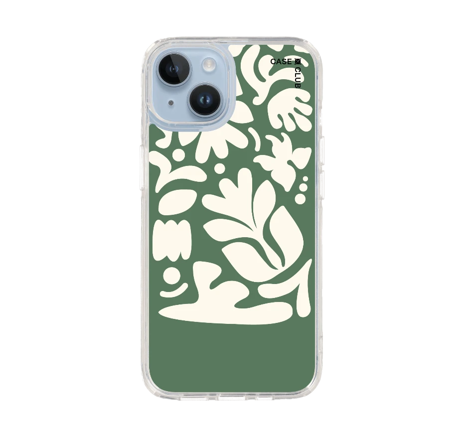 abstract green flower pattern