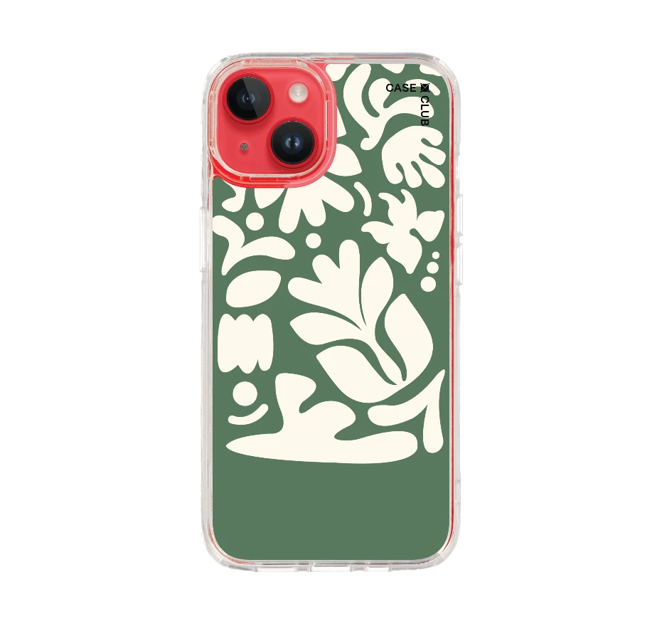 abstract green flower pattern