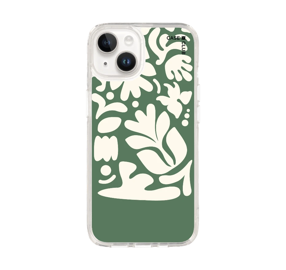 abstract green flower pattern