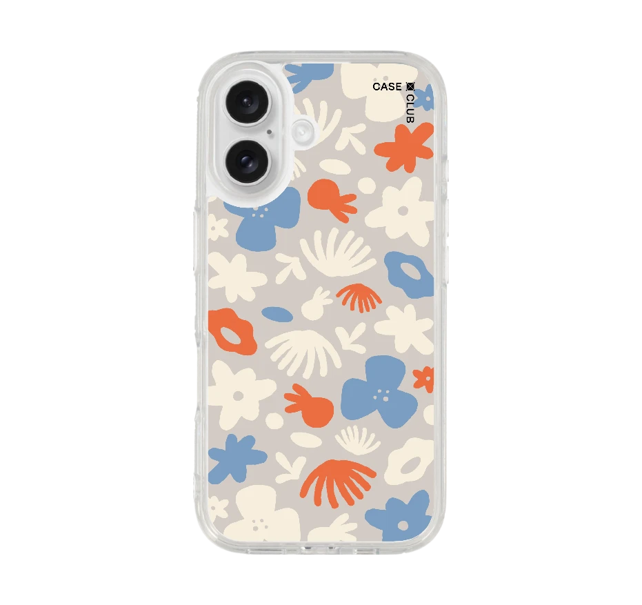 dark blue flower pattern