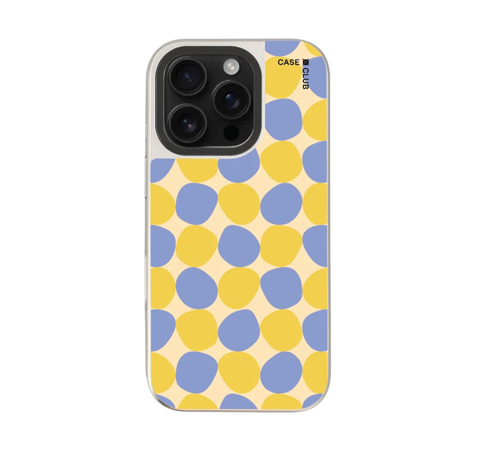 yellow stack polka dots