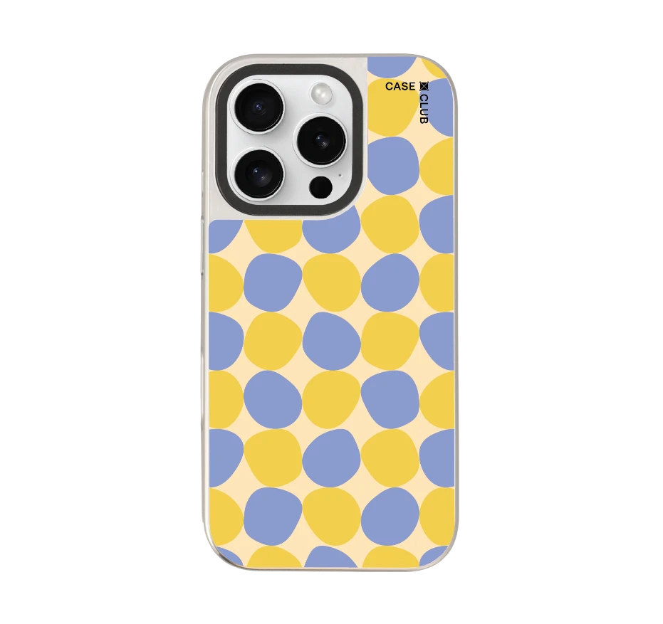 yellow stack polka dots