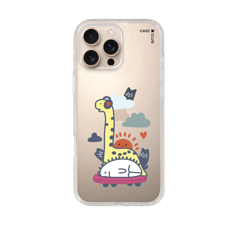 brachiosaurus on headphone